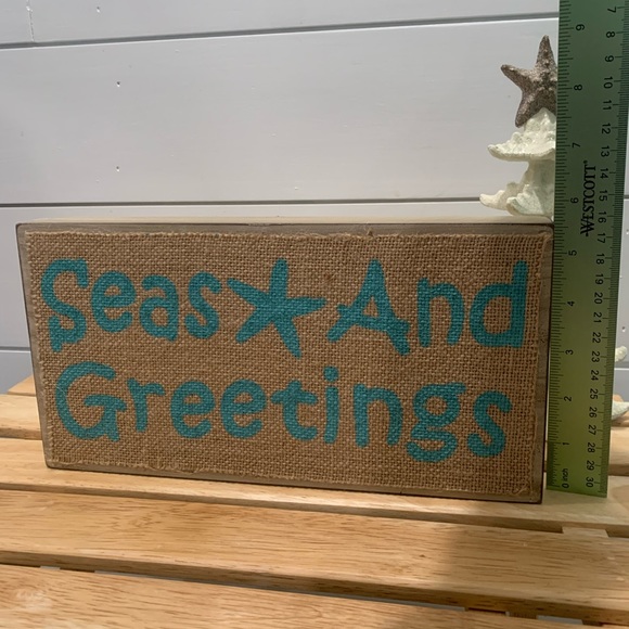 Coastal beach holiday decor- Star fish tree, holiday sign, and sea angel. - Picture 6 of 15